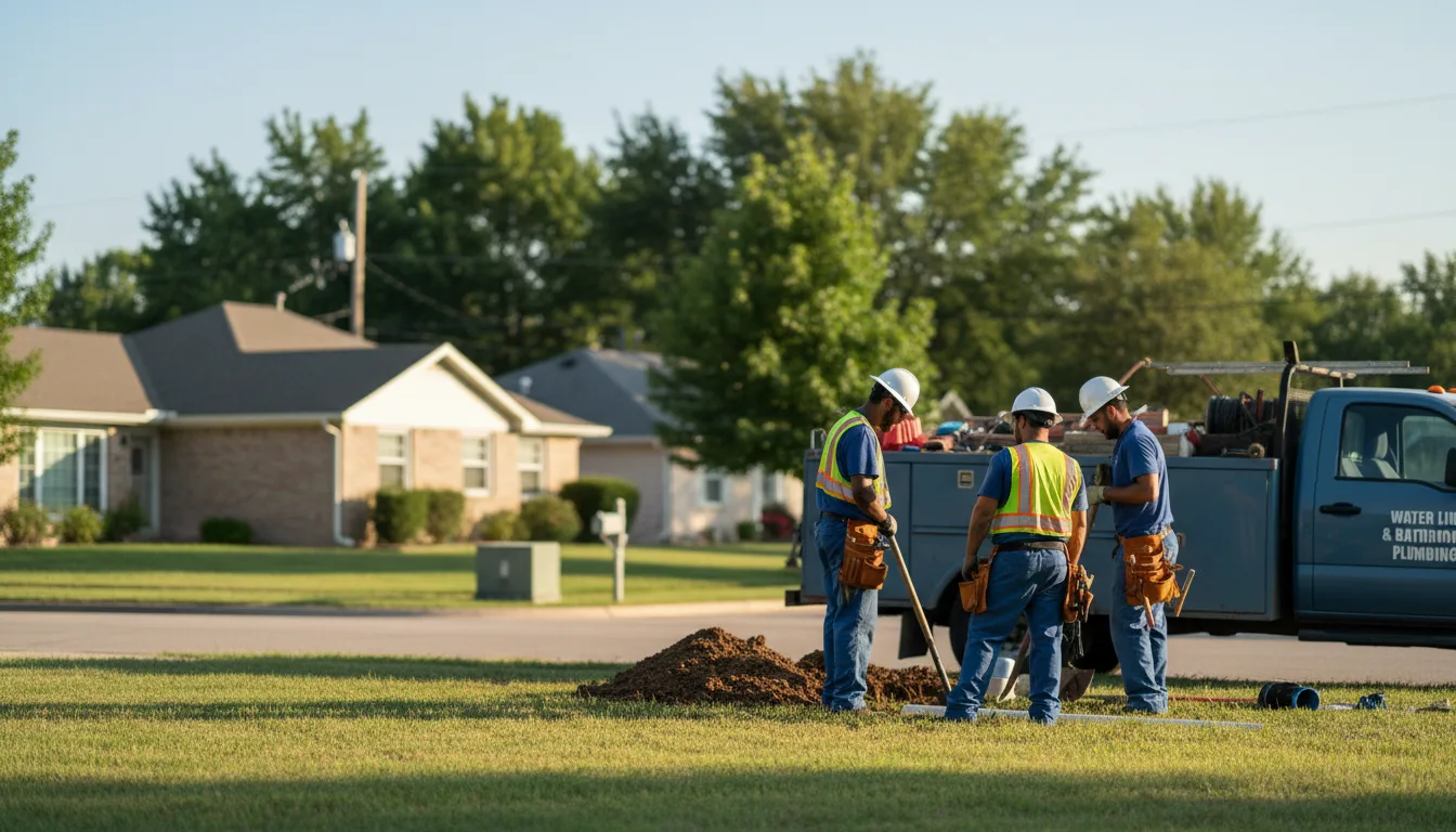 Residential water line and bathroom plumbing service in Ramsey, IN